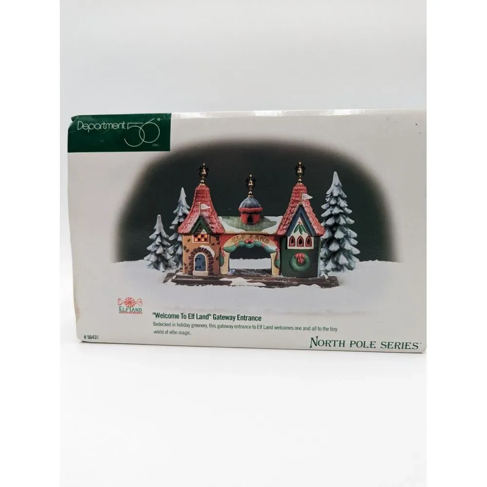 Department 56 North Pole Series Welcome To Elf Land Gateway Entrance #56431
